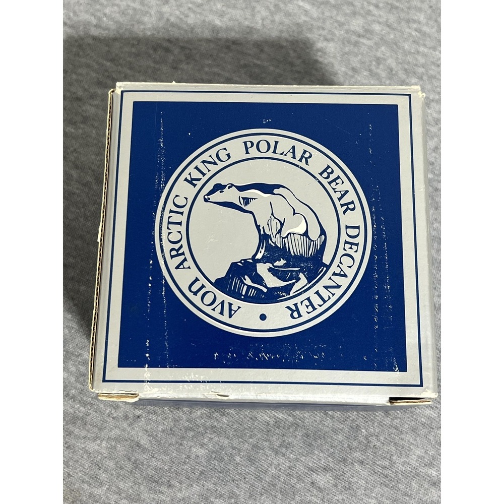 Vintage Avon Arctic King Polar Bear Decanter Everest After Shave 5oz Boxed USA